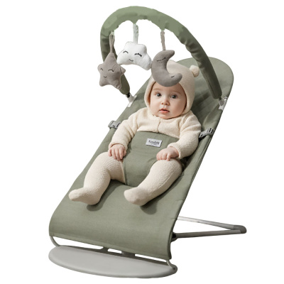 Детский шезлонг-качалка Bubago Momo BG 175-3 оливковый 01